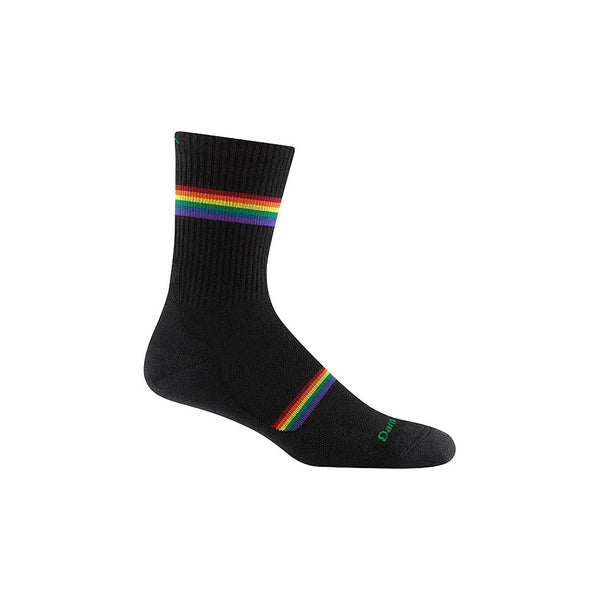 Darn Tough Micro Crew Sock Lightweight Black Prism - Mens - Lamey 