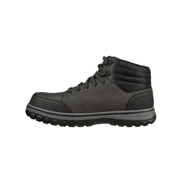 SKECHERS COMP TOE DASSAH MID WATERPROOF BLACK - MENS - Lamey Wellehan Shoes