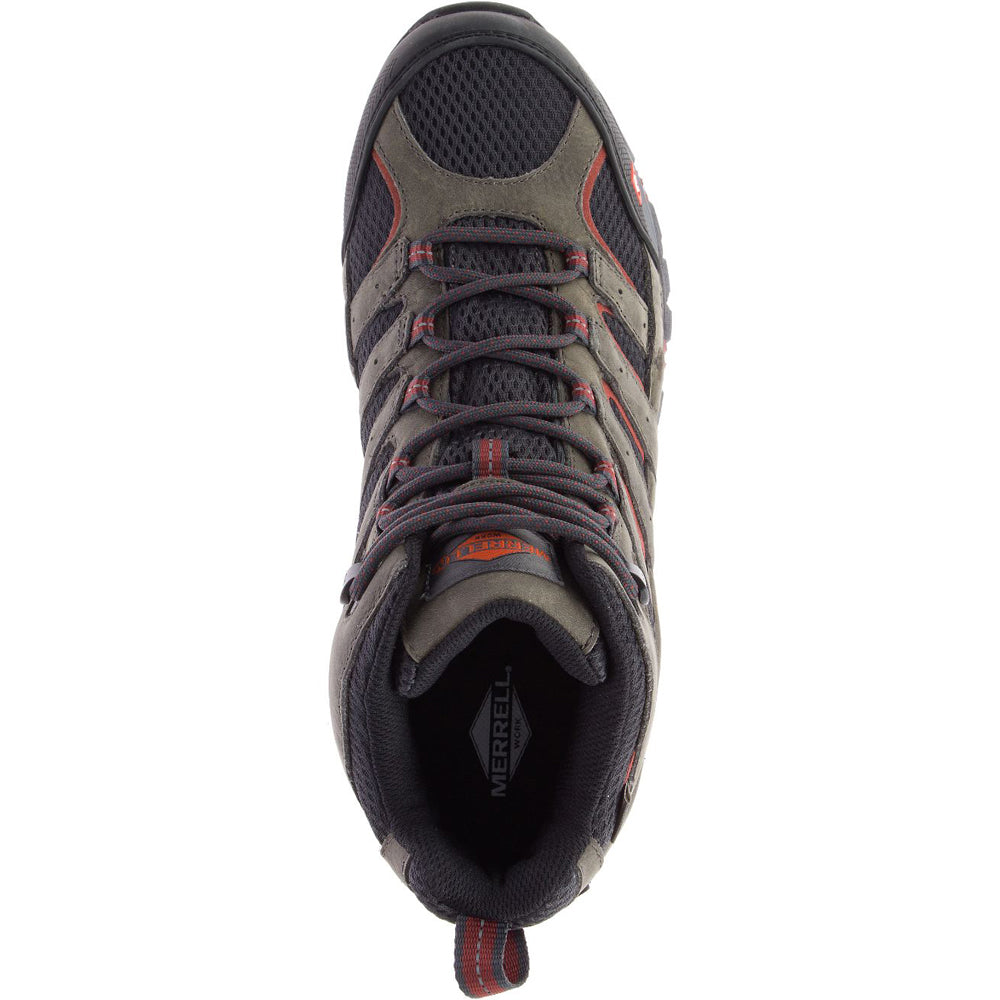 MERRELL SAFTEY TOE MOAB VERTEX MID WP PEWTER - MENS