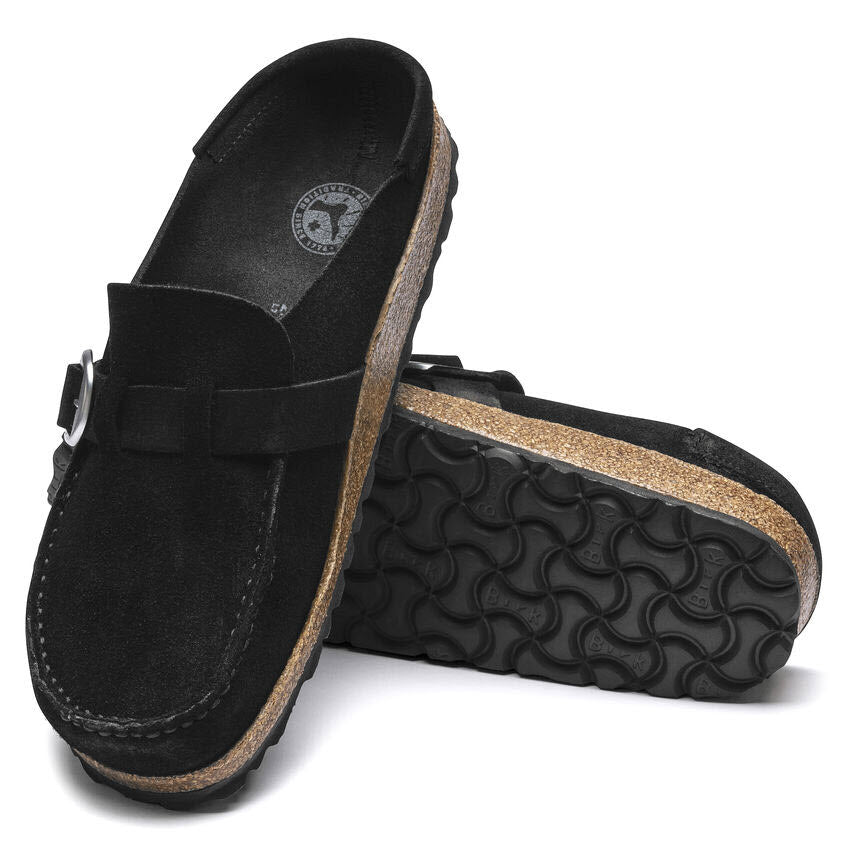 BIRKENSTOCK BUCKLEY BLACK SUEDE - WOMENS