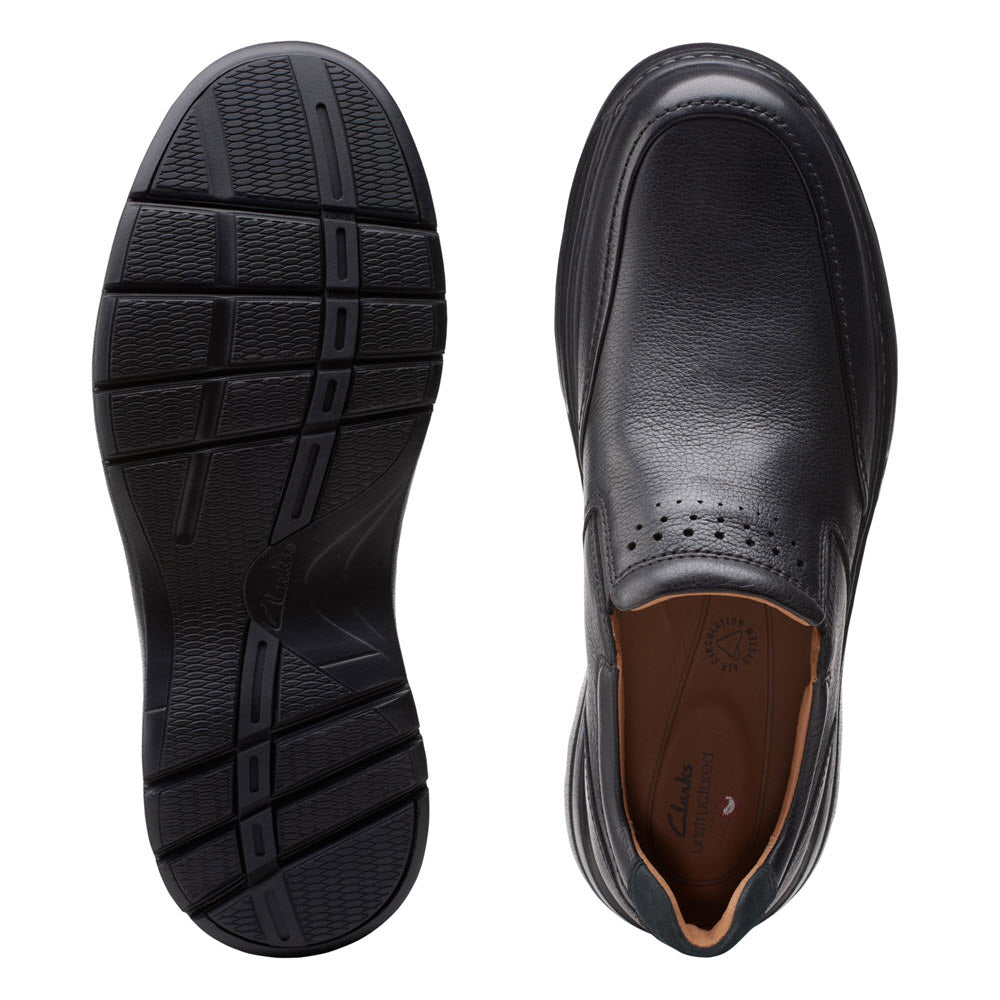 CLARKS UN BRAWLEY STEP SLIP ON BLACK - MENS