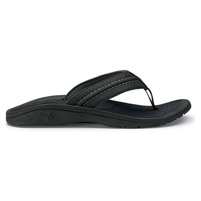 OLUKAI HOKUA BLACK/DARK SHADOW - MENS