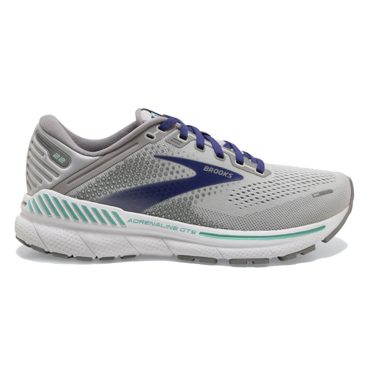 BROOKS ADRENALINE GTS 22 ALLOY/BLUE - WOMENS