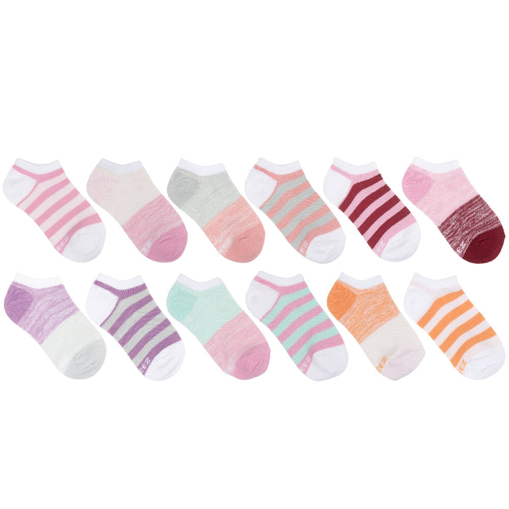 ROBEEZ NO SHOW SOCKS FREE RUN 12PK - GIRLS