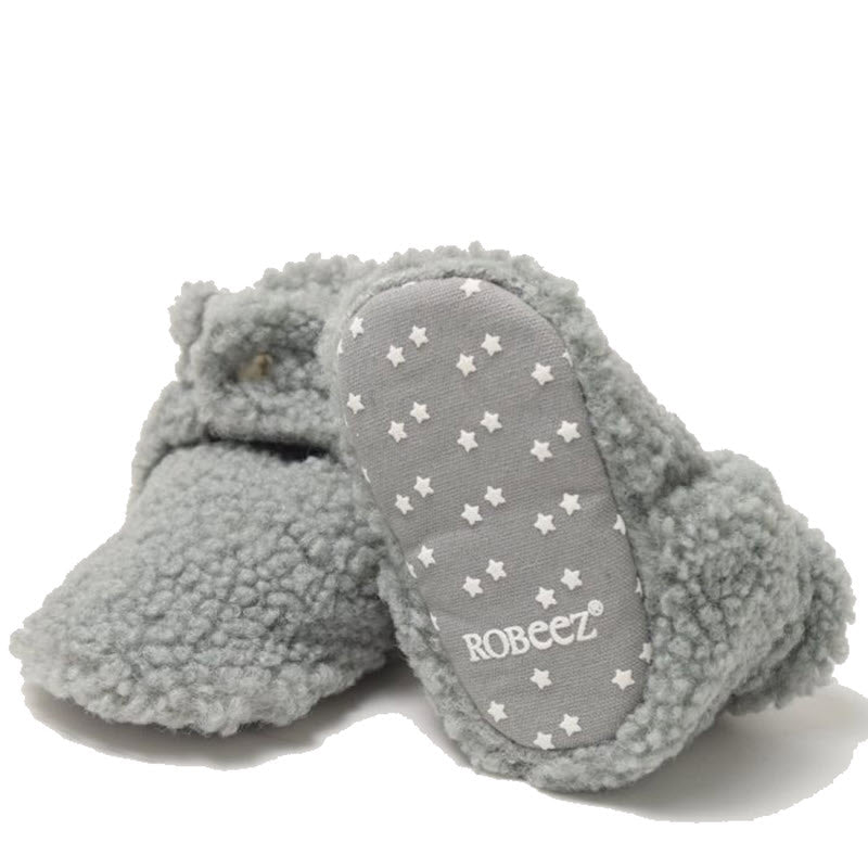 ROBEEZ SNAP BOOTIES GREY SHERPA - TODDLERS