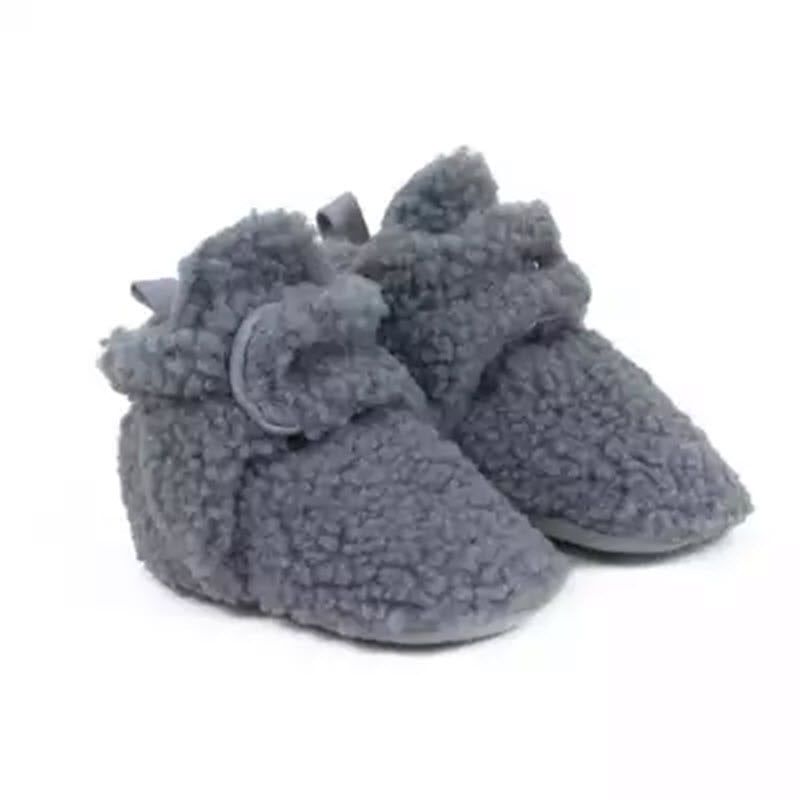 ROBEEZ SNAP BOOTIES GREY SHERPA - TODDLERS