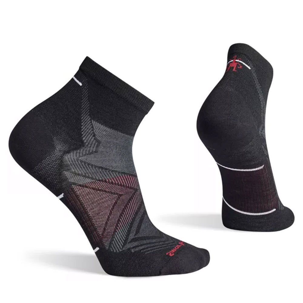 SMARTWOOL RUN ZERO CUSHION ANKLE SOCK BLACK