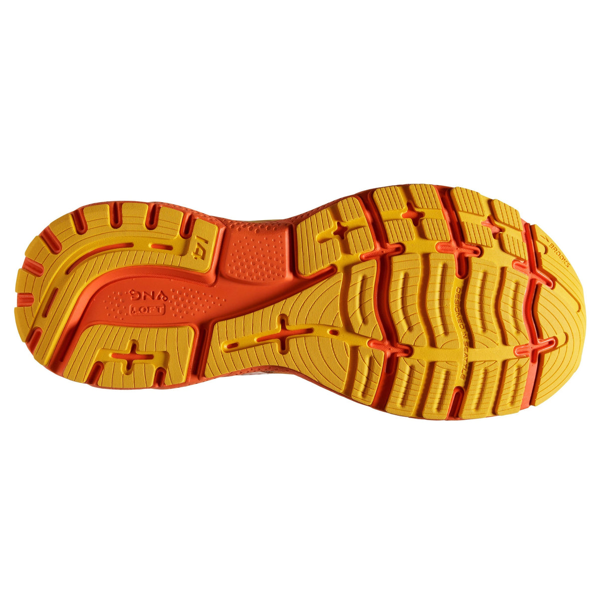 BROOKS GHOST 14 CITRUS/GOLD FLAME/ORANGEADE - WOMENS