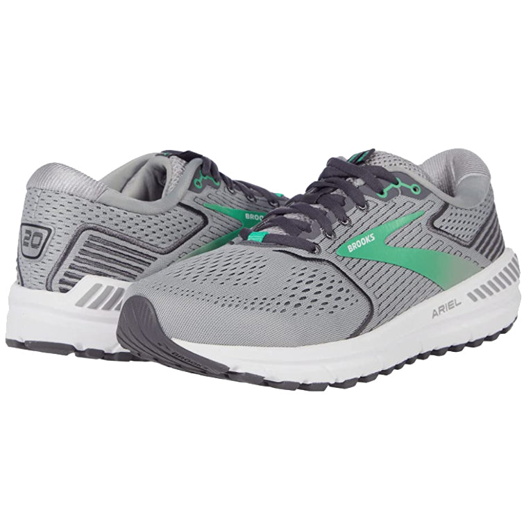 BROOKS ARIEL 20 ALLOY/GREEN - WOMENS