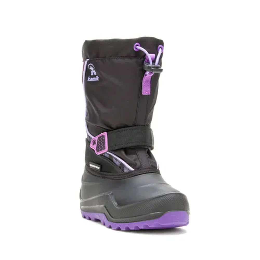 KAMIK SNOWFALL PRINT 2 BLACK/PURPLE - KIDS