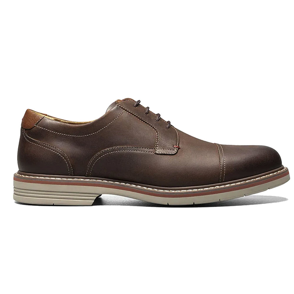 FLORSHEIM NORWALK CAP TOE OXFORD CRAZY HORSE BROWN - MENS