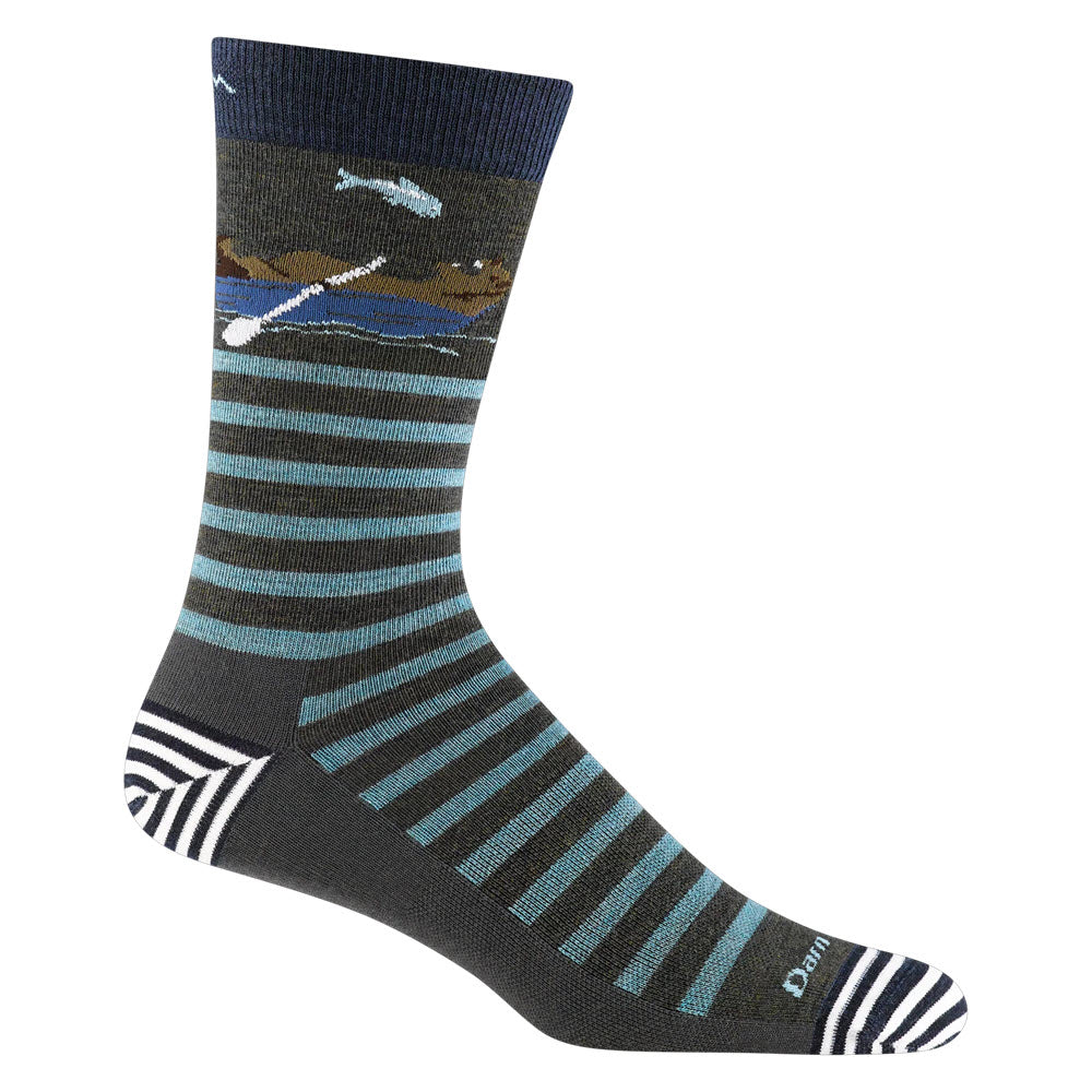 DARN TOUGH ANIMAL HAUS CREW SOCKS FOREST - MENS