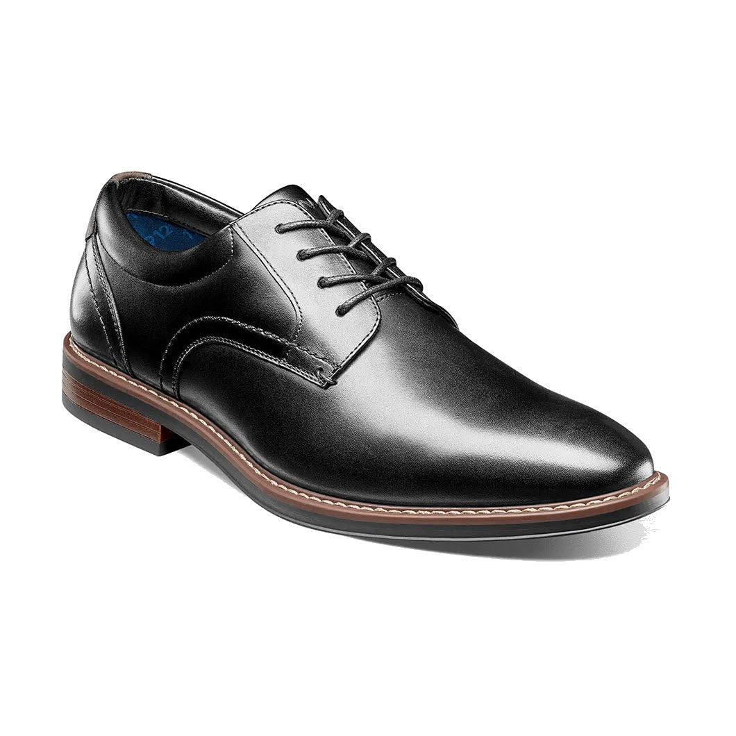 NUNN BUSH CENTRO FLEX PLAIN TOE BLACK - MENS