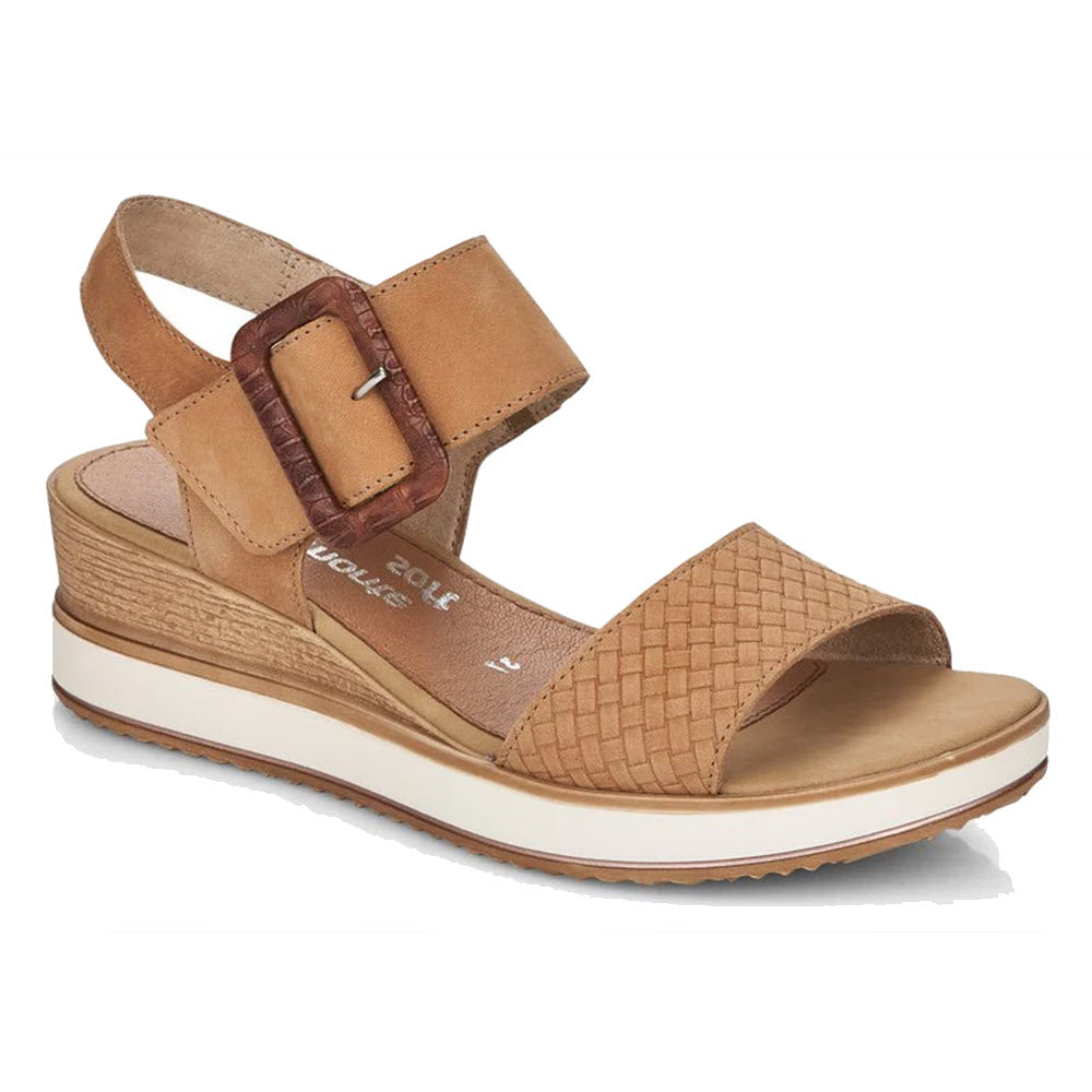 REMONTE BIG BUCKLE WOVEN SANDAL SAND - WOMENS