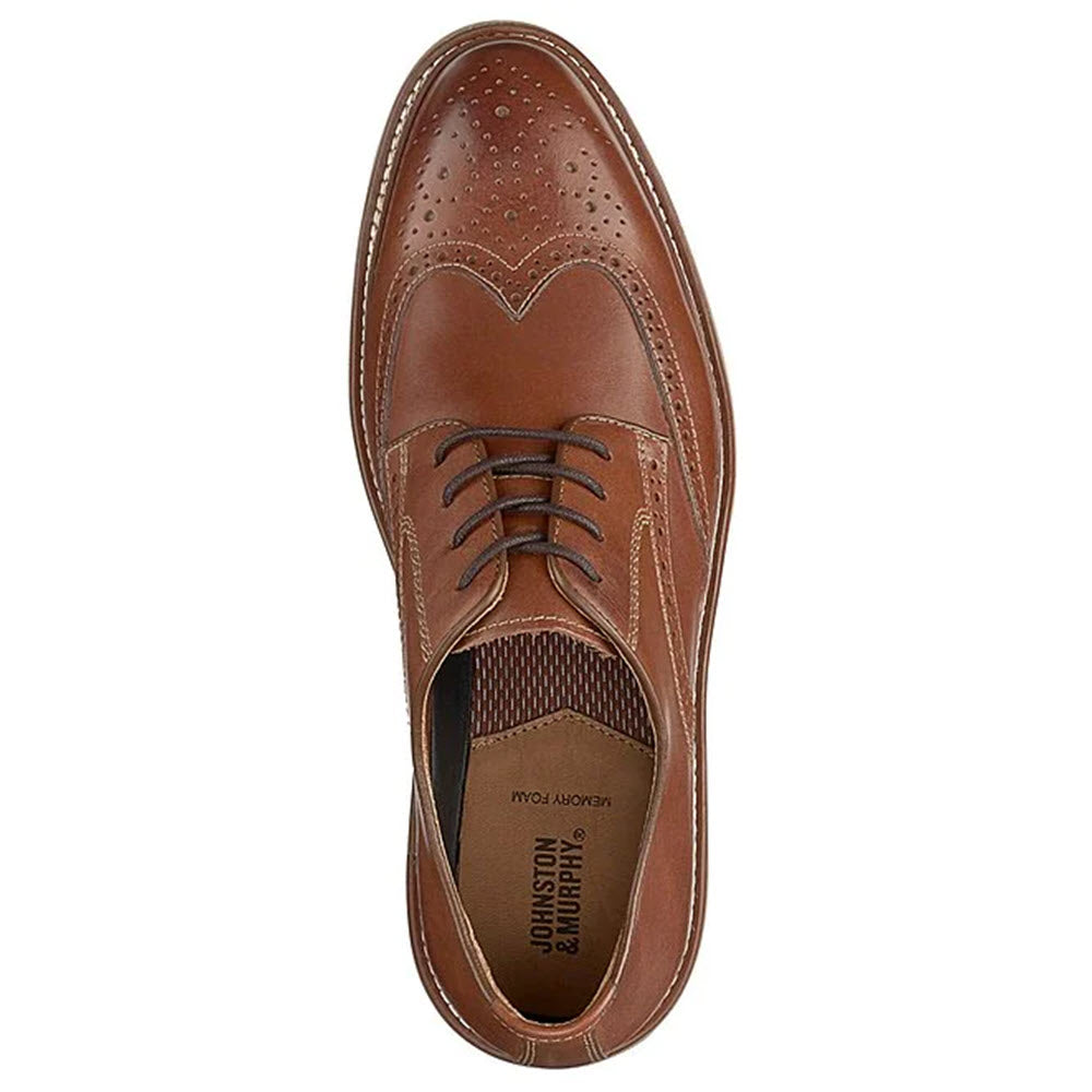 JOHNSTON &amp; MURPHY UPTON WINGTIP TAN - MENS