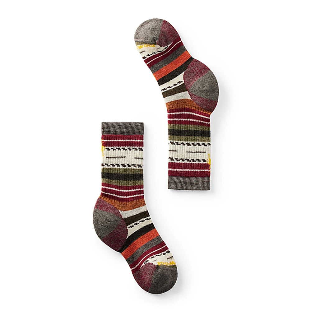 SMARTWOOL HIKE MARGARITA CREW SOCKS TAUPE - KIDS