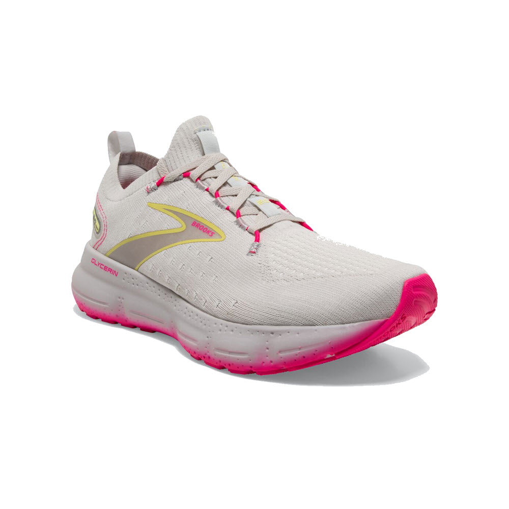 BROOKS GLYCERIN STEALTHFIT 20 GREY/YELLOW/PINK - WOMENS