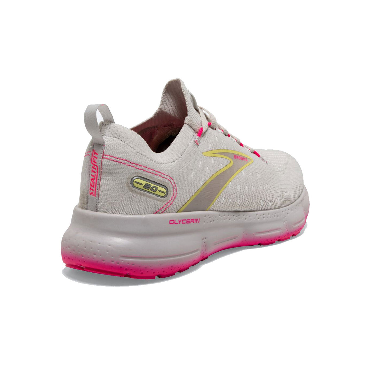 BROOKS GLYCERIN STEALTHFIT 20 GREY/YELLOW/PINK - WOMENS