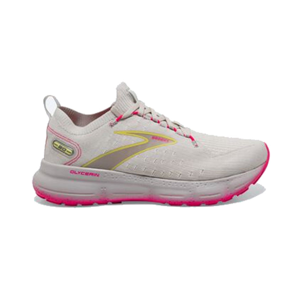 BROOKS GLYCERIN STEALTHFIT 20 GREY/YELLOW/PINK - WOMENS