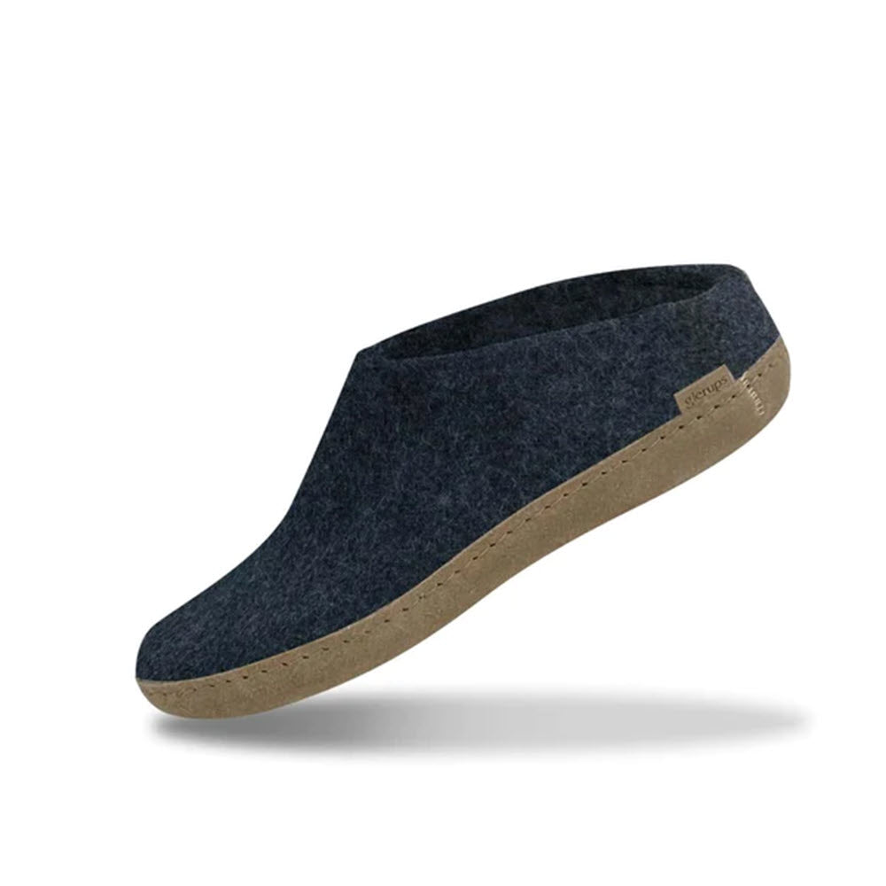 GLERUPS THE SLIP ON LEATHER DENIM - ADULTS