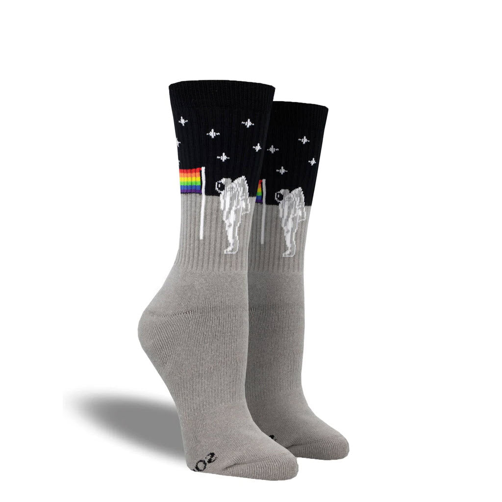 SOCKSMITH SAFE SPACE CREW SOCKS BLACK - MENS