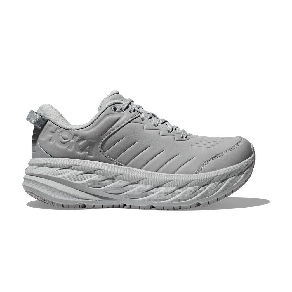 HOKA BONDI LEATHER SLIP RESISTANT MIST/LUNAR - WOMENS