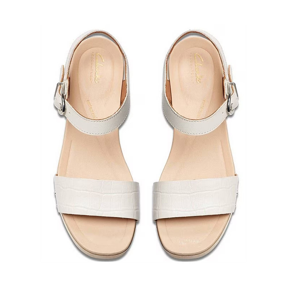 CLARKS SIVANNE BAY WHITE WOMENS Lamey Wellehan Shoes