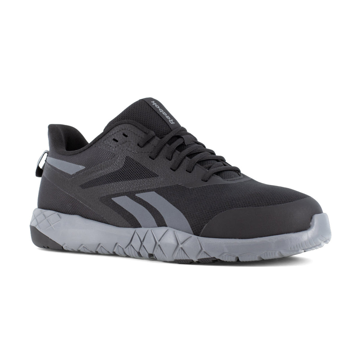 REEBOK COMPOSITE TOE FLEXAGON FORCE XL ATHLETIC WORK SHOE BLACK - MENS