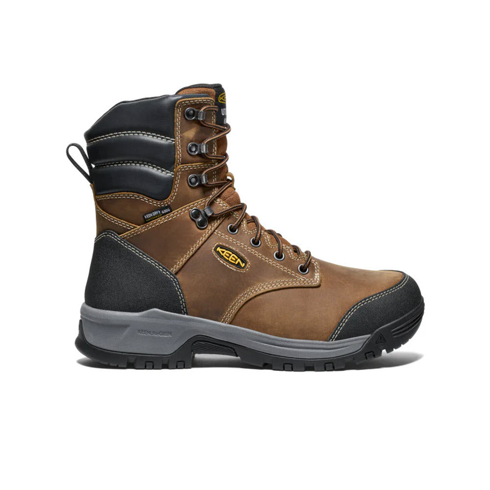 KEEN EVANSTON SOFT TOE 8 INCH WATERPROOF 600 GMS INSULATED BOOT BISON - MENS