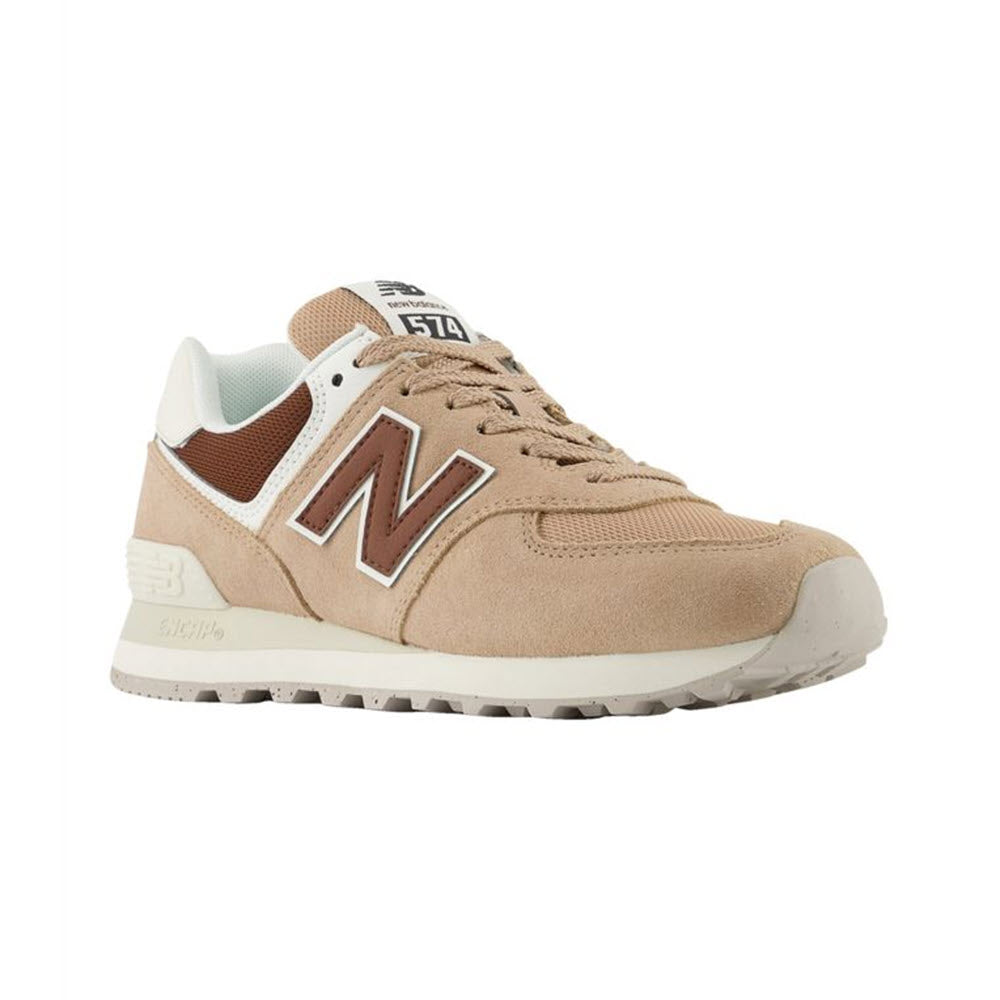 NEW BALANCE 574 FLAT TAUPE/RICH OAK - WOMENS