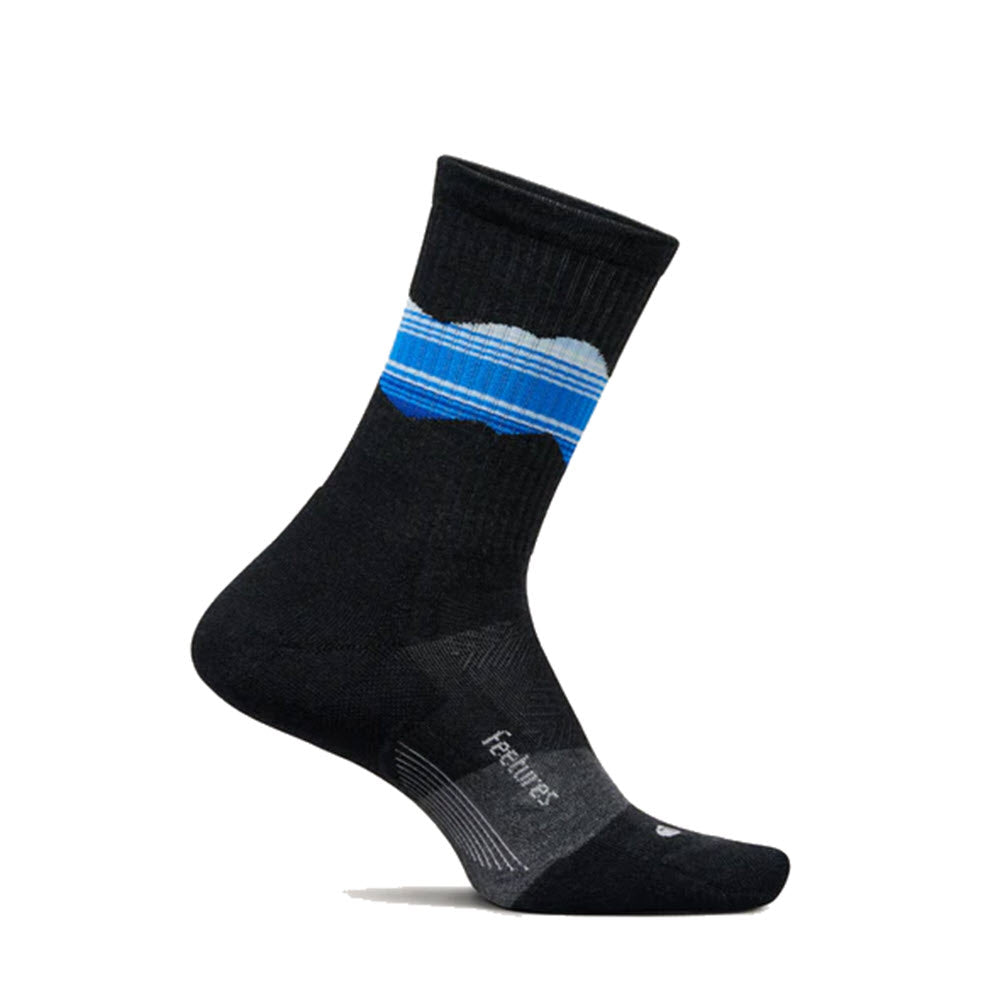 FEETURES TRAIL MAX CUSHION MINI CREW SOCKS BLUE RIDGE