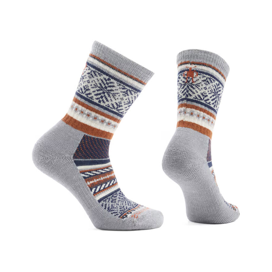 SMARTWOOL FAIR ISLE CREW SOCKS LIGHT GRAY - MENS