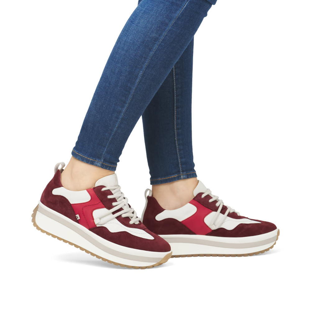 Plateau sneaker bordeaux best sale