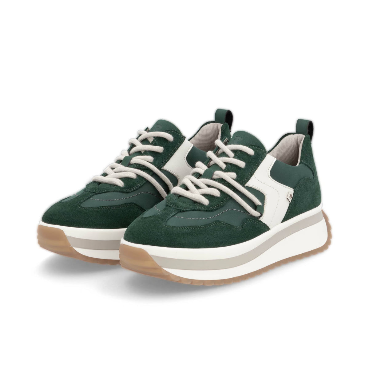 REVOLUTION RETRO PLATFORM SNEAKER BOTTLE GREEN - WOMENS