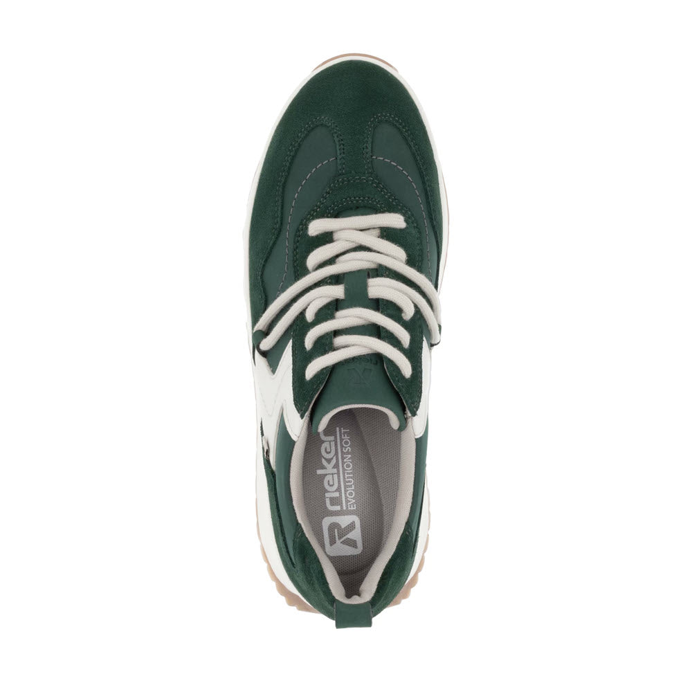 REVOLUTION RETRO PLATFORM SNEAKER BOTTLE GREEN - WOMENS