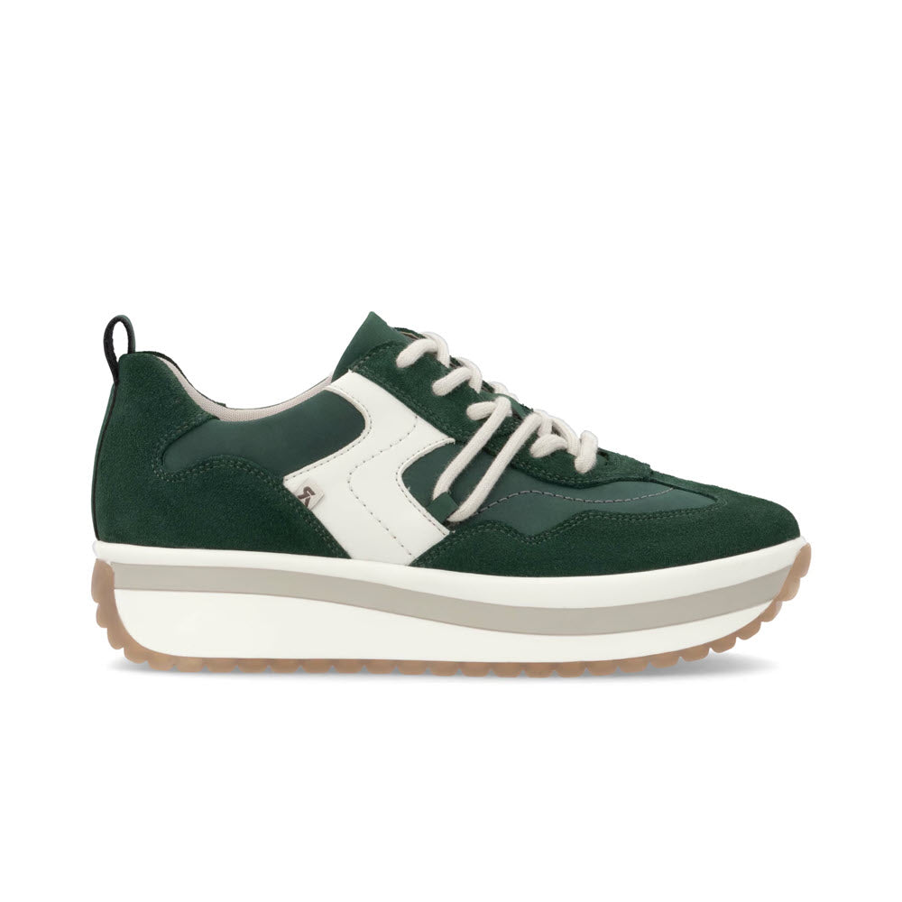 REVOLUTION RETRO PLATFORM SNEAKER BOTTLE GREEN - WOMENS