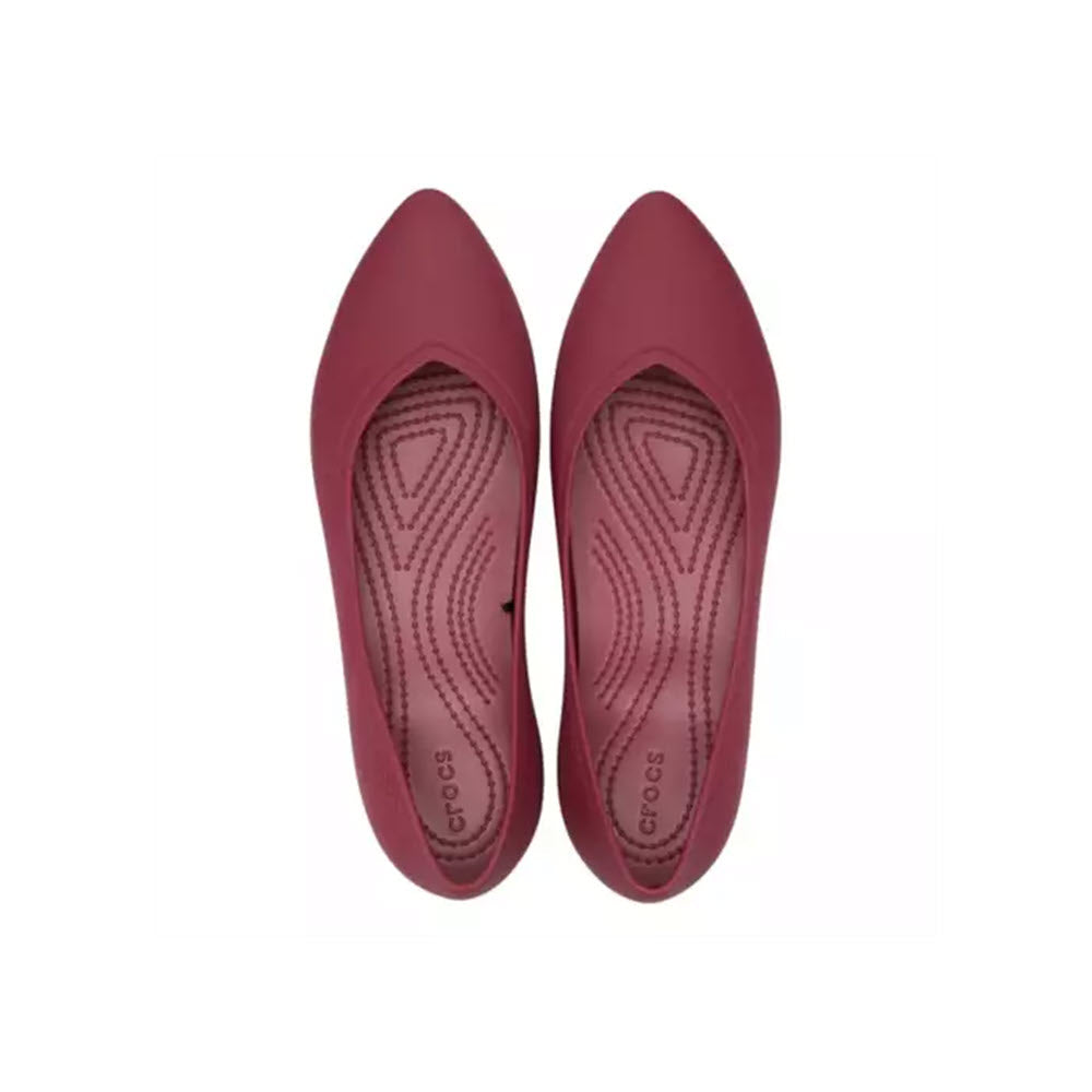 CROCS BROOKLYN POINTED FLAT BEETROOT - WOMENS