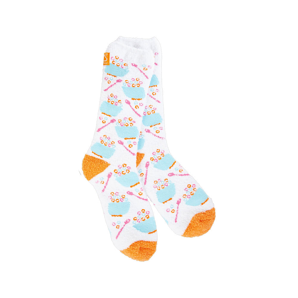 WORLDS SOFTEST COZY CREW SOCKS CEREAL - WOMENS