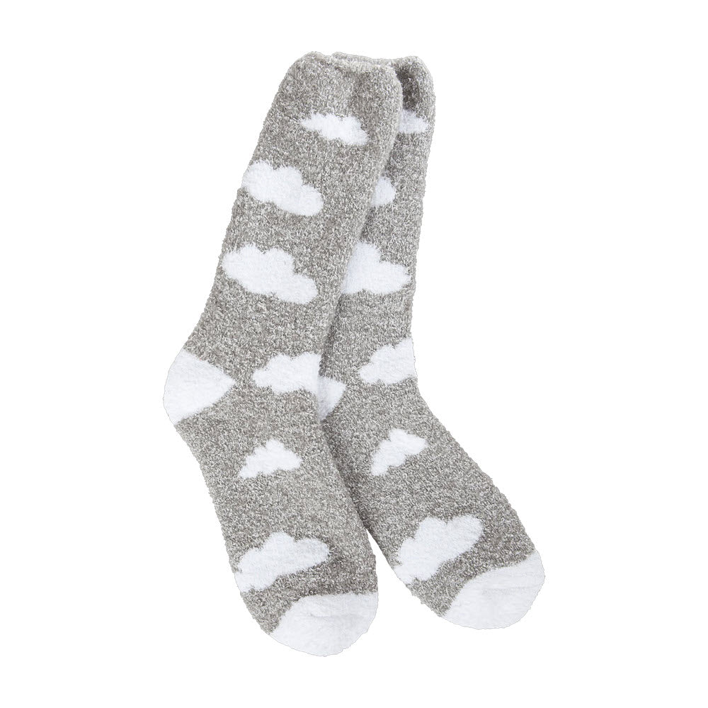 WORLDS SOFTEST COZY CREW SOCKS CLOUD GREY - WOMENS