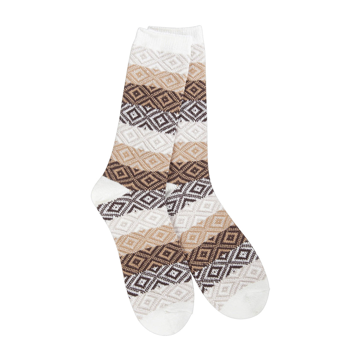 WORLDS SOFTEST GEM CREW SOCKS CHOCOLATE - WOMENS