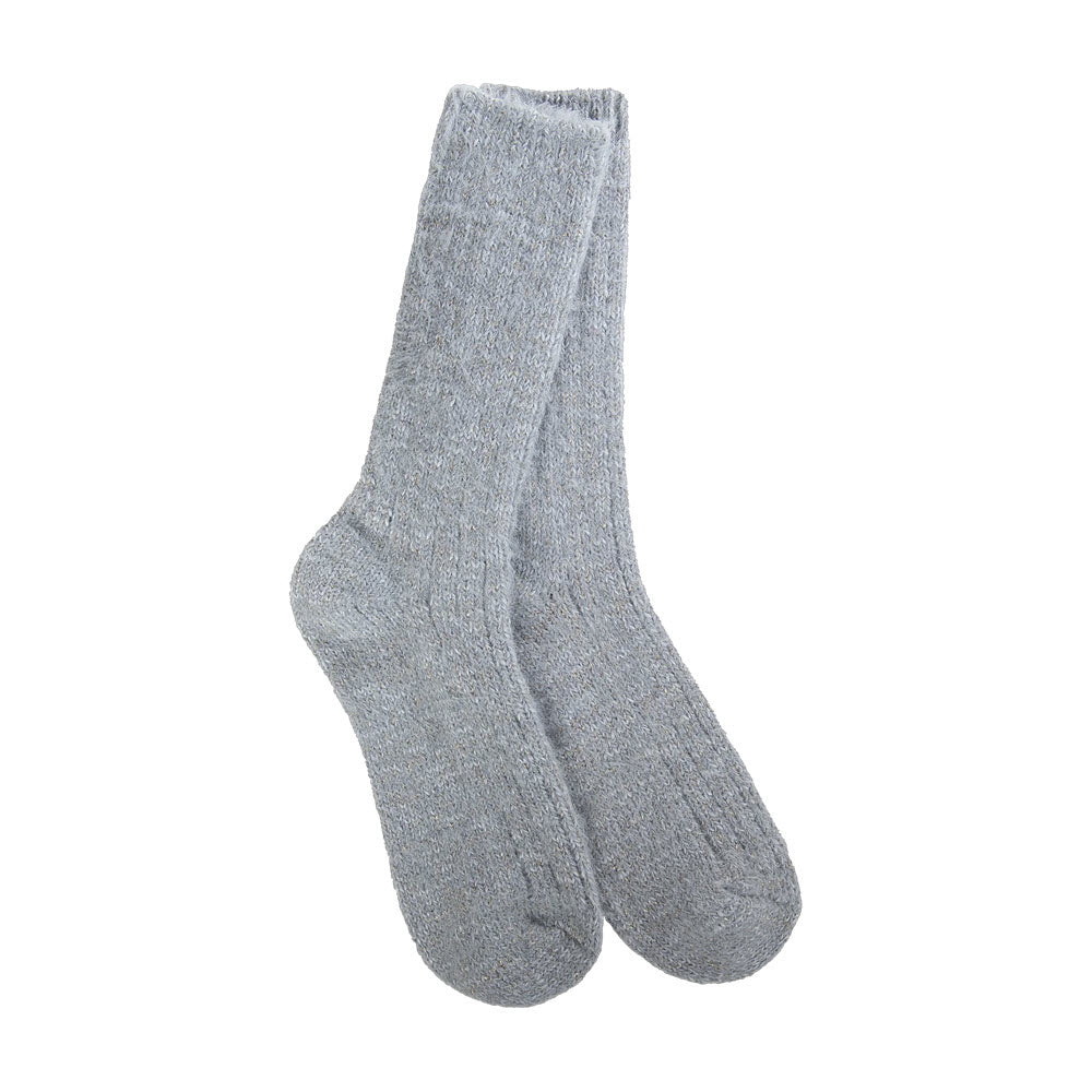 WORLDS SOFTEST RAGG FEATHER CREW SOCKS SMOKEY - WOMENS