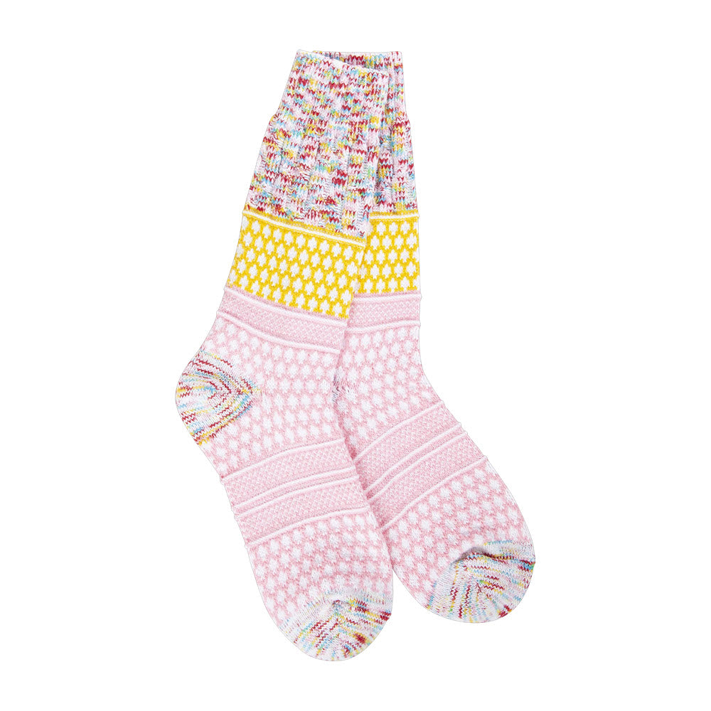 WORLDS SOFTEST GALLERY TEXTURED CREW SOCKS WHIMSICAL - WOMENS