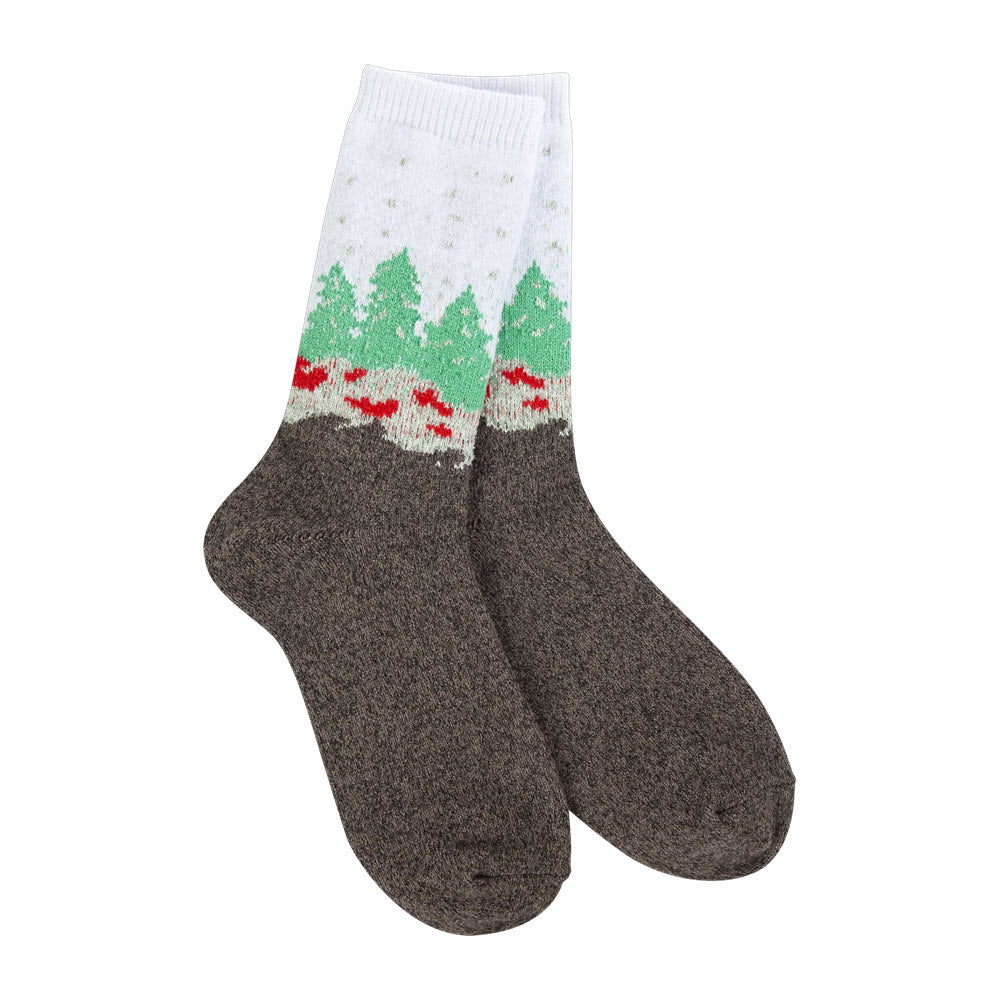 WORLDS SOFTEST MINI CREW SOCKS WONDERLAND FOREST - WOMENS