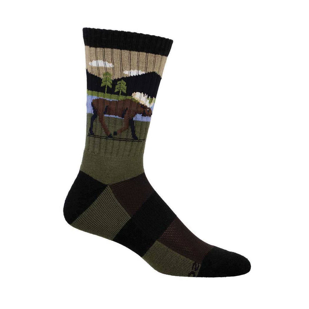 SOCKSMITH MOOSE LAKE CREW SOCKS GREEN - MENS