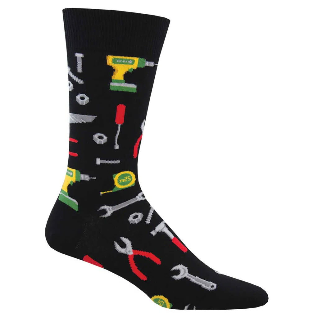 SOCKSMITH ALL FIXED CREW SOCKS BLACK - MENS