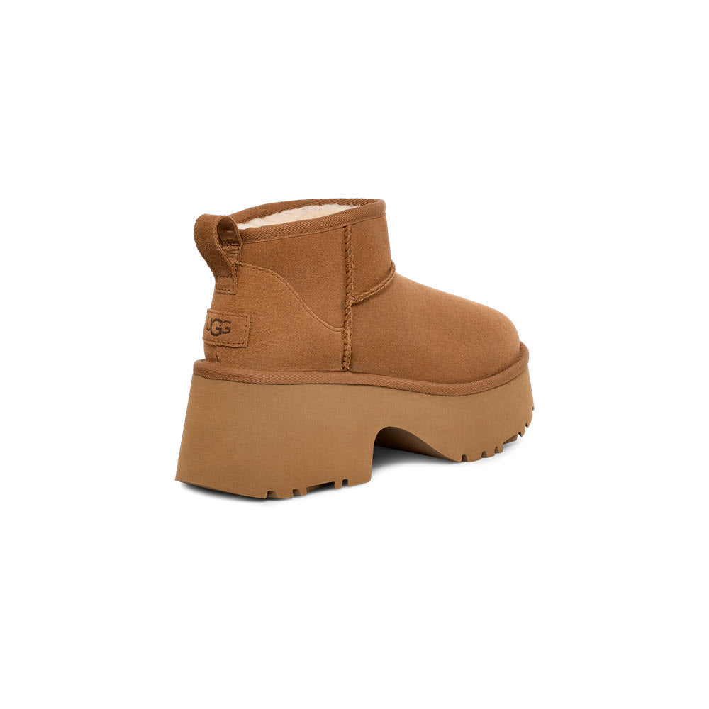 UGG CLASSIC ULTRA MINI NEW HEIGHTS CHESTNUT - WOMENS