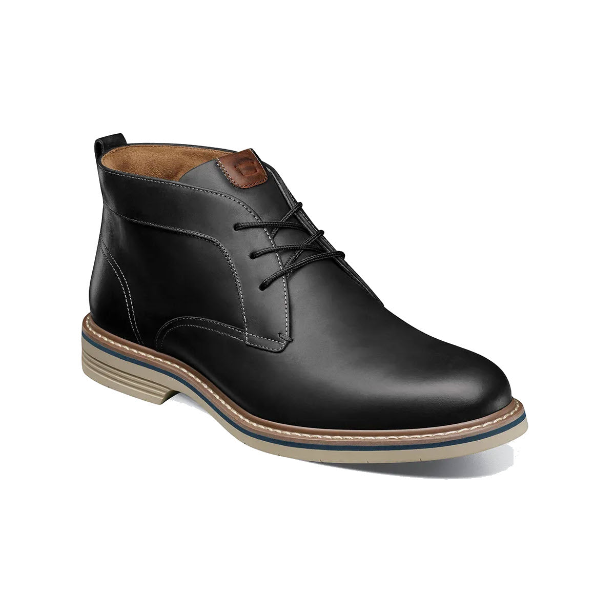 FLORSHEIM NORWALK PLAIN TOE CHUKKA BOOT CRAZY HORSE BLACK - MENS