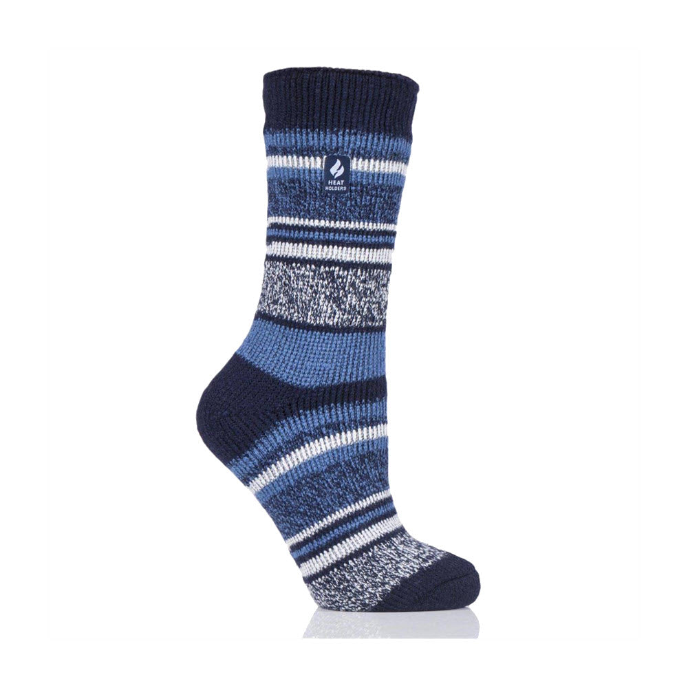 HEAT HOLDERS YASMINE CREW SOCKS NAVY - WOMENS