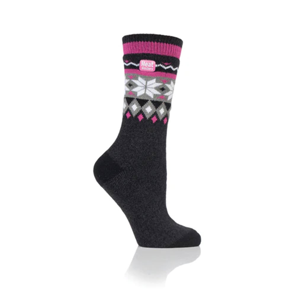 HEAT HOLDERS RIVINGTON LOUNGE SOCKS BLACK - WOMENS