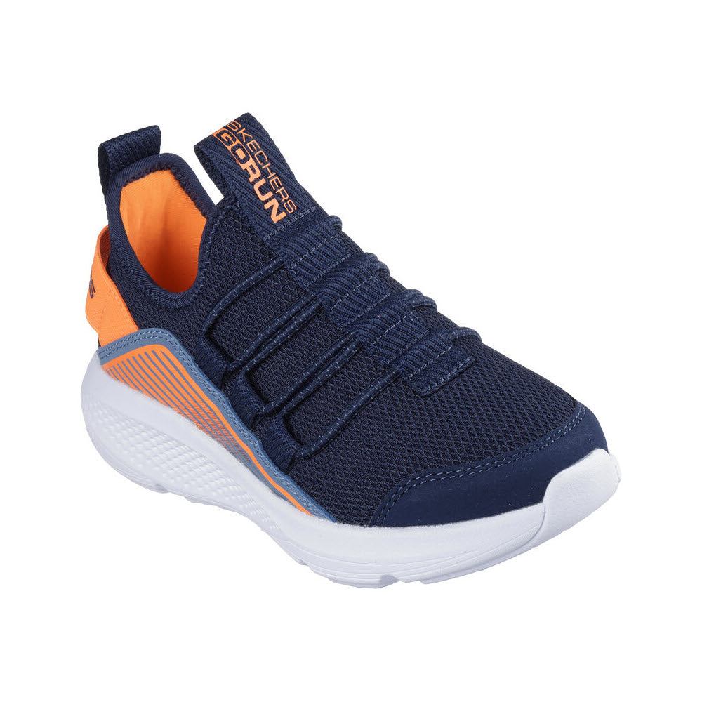 SKECHERS GO RUN ELEVATE NAVY ORANGE KIDS Lamey Wellehan Shoes